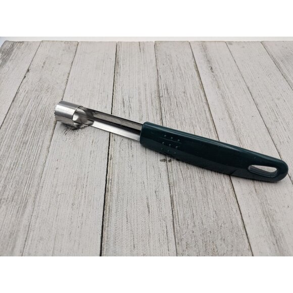 Green Handle Corer Stainless Steel  8" Apple Fruit - Picture 1 of 7